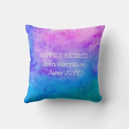 退職者の名前ユーモアさよならテンションHello Pension クッション (裏面)