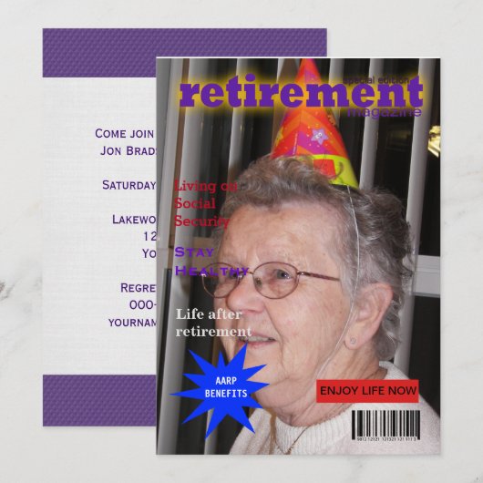 退職者マガジン 招待状 (正面/裏面)