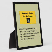 退職者メールや文字を打つガイド フォトプラーク (側面)