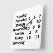 退職者等の時計が何であれ、いつでも スクエア壁時計 (傾斜)