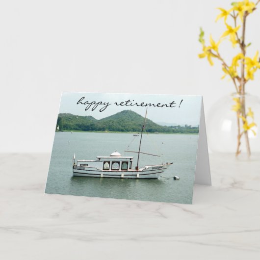 退職船 カード (黄色い花)