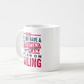 退職計画の帆走 コーヒーマグカップ (正面左)