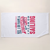 退職計画の帆走 ビーチタオル (正面)