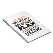 退職計画クイズおもしろいギフト ノートブック (右側)