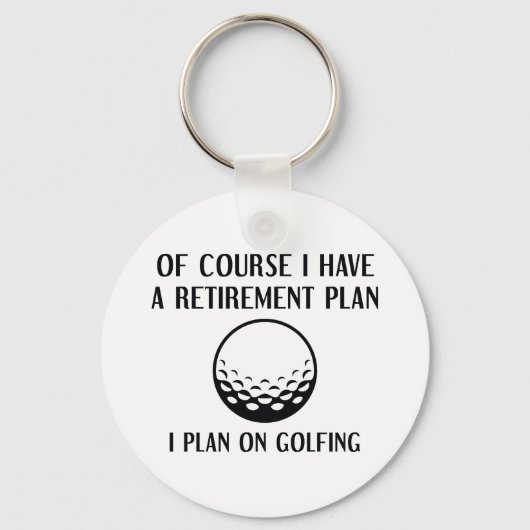 退職計画ゴルフ キーホルダー (正面)