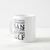 退職計画ゴルフ コーヒーマグカップ (正面左)