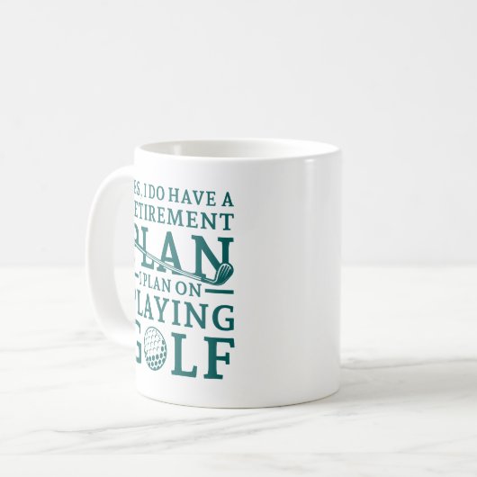 退職計画ゴルフ コーヒーマグカップ (正面左)