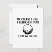 退職計画ゴルフ ポストカード (正面/裏面)