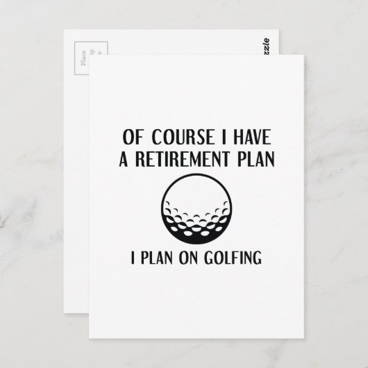 退職計画ゴルフ ポストカード (正面/裏面)