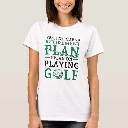 退職計画ゴルフ Tシャツ (正面)