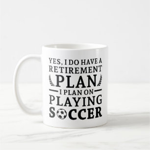 退職計画サッカー コーヒーマグカップ