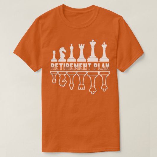 退職計画チェスの選手ボードのピース Tシャツ (デザイン正面)
