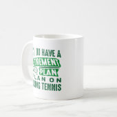 退職計画テニス コーヒーマグカップ (正面左)