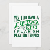 退職計画テニス サンキューカード (正面/裏面)