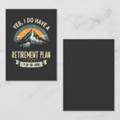 退職計画ハイキングおもしろいパパアウトドアハイキング ノートカード (正面/裏面)