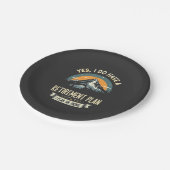 退職計画ハイキングおもしろいパパアウトドアハイキング ペーパープレート (アングル)