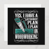 退職計画木工大工に行く予定 招待状 (正面/裏面)