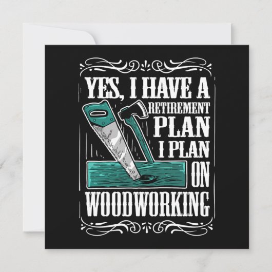 退職計画木工大工に行く予定 招待状 (正面)