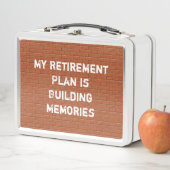 退職計画赤レンガの壁は思い出を作る メタルランチボックス (インサイチュ)