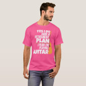 退職計画遊の退職者用ギター Tシャツ (正面フル)