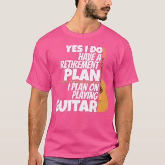 退職計画遊の退職者用ギター Tシャツ