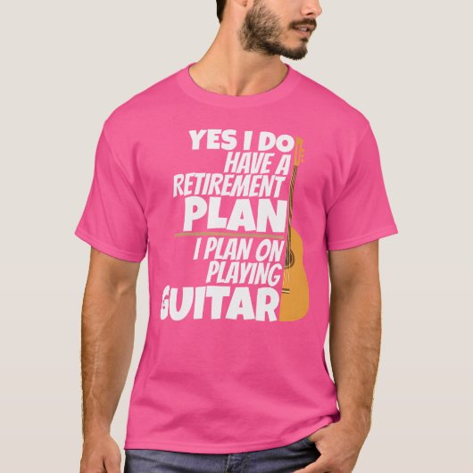 退職計画遊の退職者用ギター Tシャツ (正面)