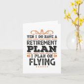 退職計画飛んでいるギフトおもしろい カード (黄色い花)