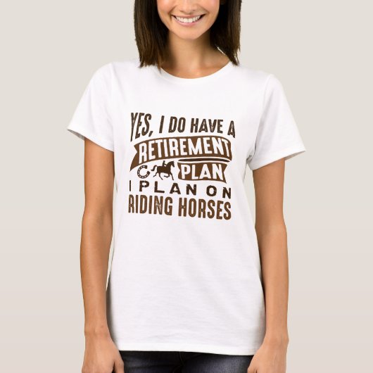 退職計画馬 Tシャツ (正面)