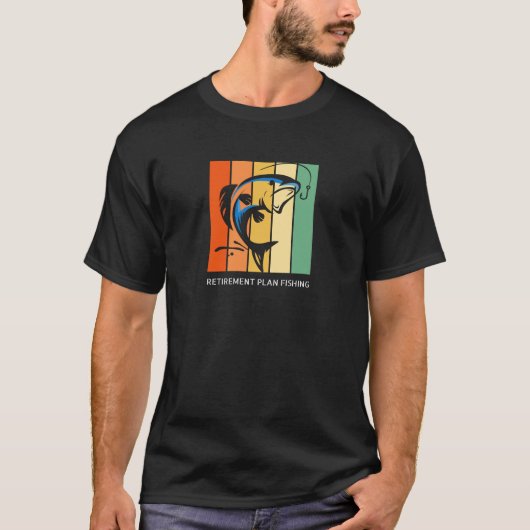 退職計画魚釣りギフト Tシャツ (正面)
