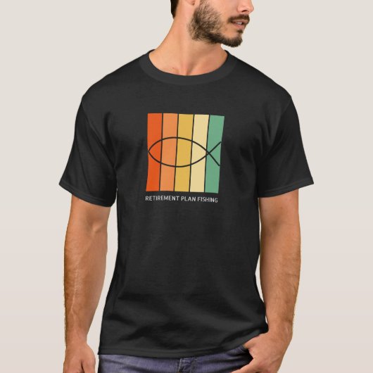 退職計画魚釣りギフト Tシャツ (正面)