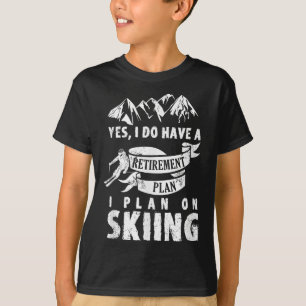 退職計画 スキー スキーヤー 引退 面白い ギフト Tシャツ