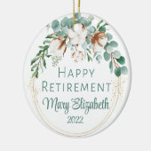 退職記念オーナメントコットン&ユーカリ セラミックオーナメント (左)