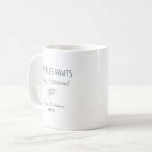 退職記念パーソナライズドデザイン コーヒーマグカップ (正面左)