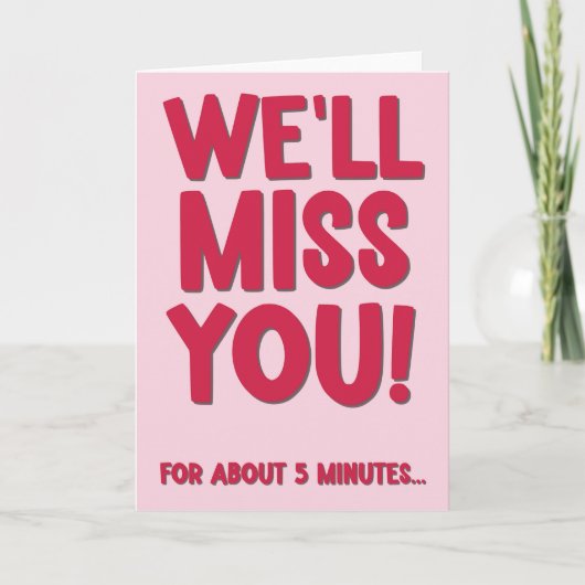 退職証恋しく思を渡す カード (正面)