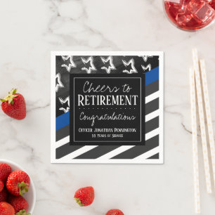 退職警察官応援 スタンダードカクテルナプキン