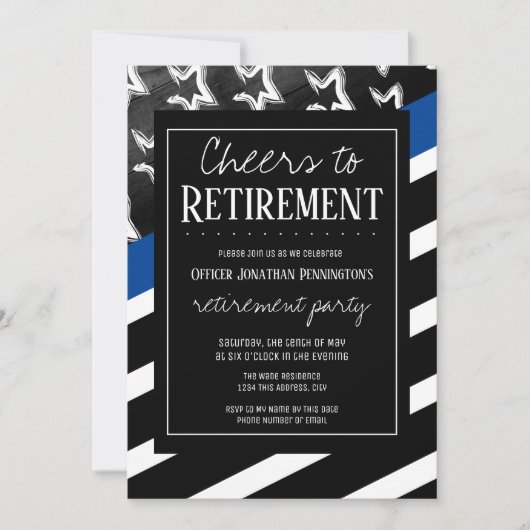 退職警察応援 招待状 (正面)