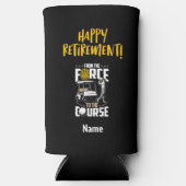 退職退職したパーティーのゴルフ警察官 スリム缶クーラー (正面)