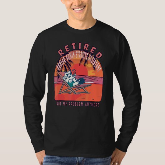 退職退職した事務上補佐官 Tシャツ (正面)