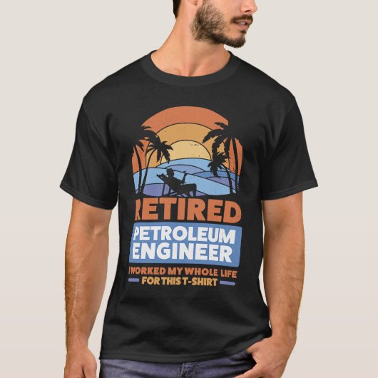 退職退職後エンジニアリング退職した石油E Tシャツ (正面)
