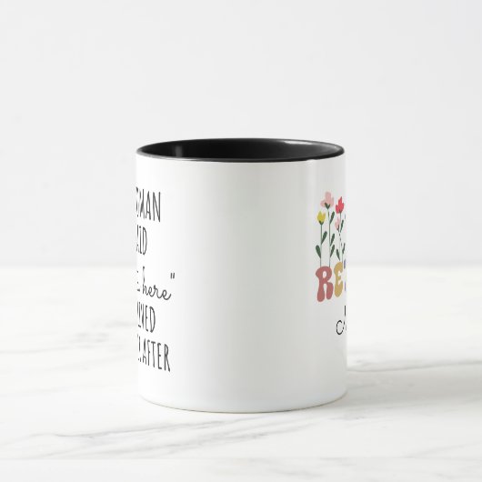 退職金おもしろいは賢明な女性がボスを言った マグカップ (中央)