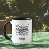 退職金おもしろいタイポグラフィコーヒー マグカップ