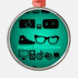 退職金が好きなもの メタルオーナメント