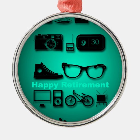 退職金が好きなもの メタルオーナメント (正面)