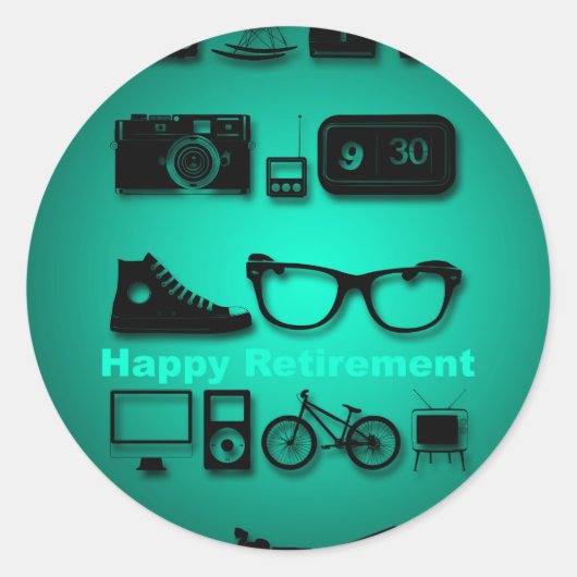 退職金が好きなもの ラウンドシール (正面)