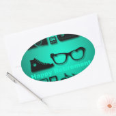 退職金が好きなもの 楕円形シール (封筒)