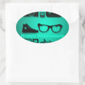 退職金が好きなもの 楕円形シール (バッグ)