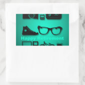 退職金が好きなもの 長方形シール (バッグ)