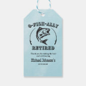 退職金のO-Fish関連の退職した魚釣り ギフトタグ (裏面)