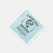 退職金のO-Fish関連の退職した魚釣り スタンダードカクテルナプキン (角)