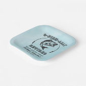 退職金のO-Fish関連の退職した魚釣り ペーパープレート (傾斜あり)